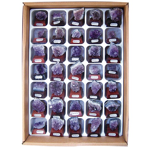 <strong>AMÉTHYSTES BRUTES SOCLÉS</strong> 35 PIÈCES QUALITÉ A