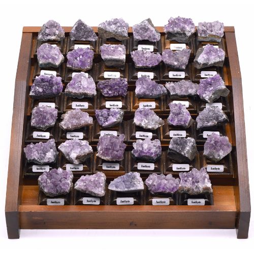 <strong>AMÉTHYSTES BRUTES SOCLÉS</strong> 35 PIÈCES QUALITÉ A