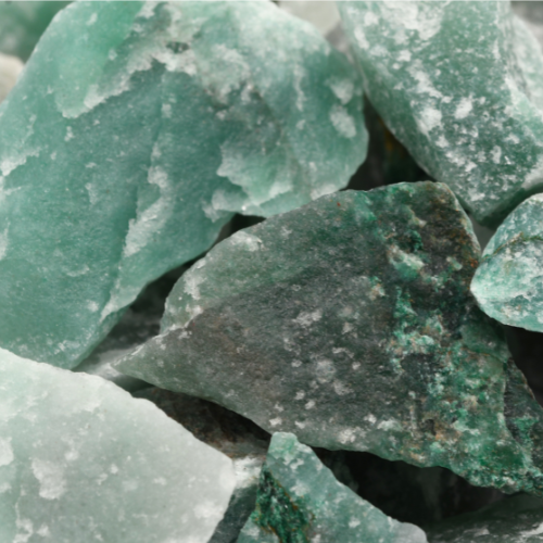 PIERRE BRUTE AVENTURINE VERTE 2CM A 4CM (LOT 1KG)