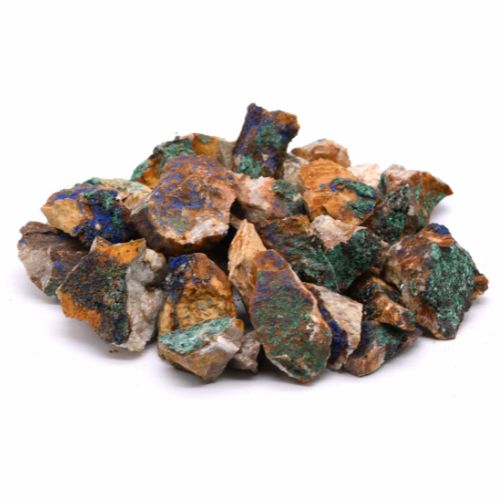 PIERRE BRUTE AZURITE MALACHITE 2CM A 4CM (LOT 1KG)