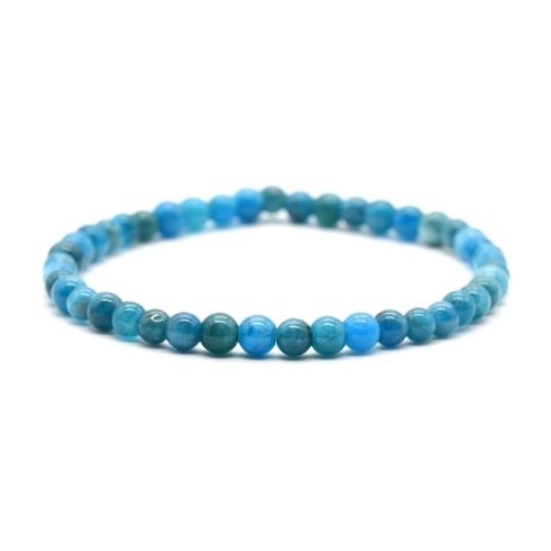 BRACELET 4MM APATITE BLEUE Qualité EXTRA
