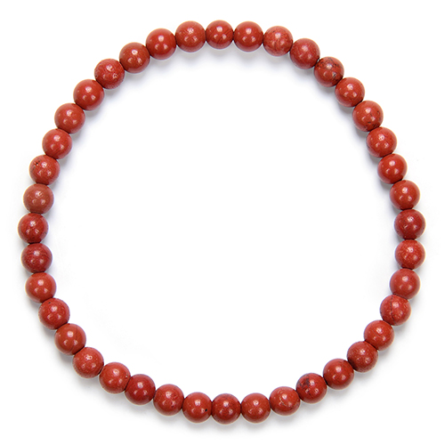 BRACELET 4MM JASPE ROUGE Qualité EXTRA