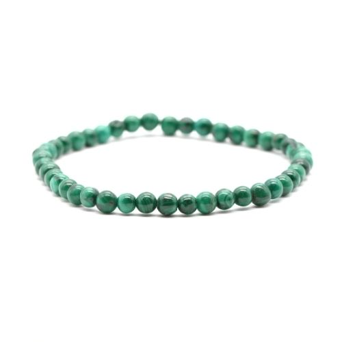 BRACELET 4MM MALACHITE Qualité SUPER EXTRA