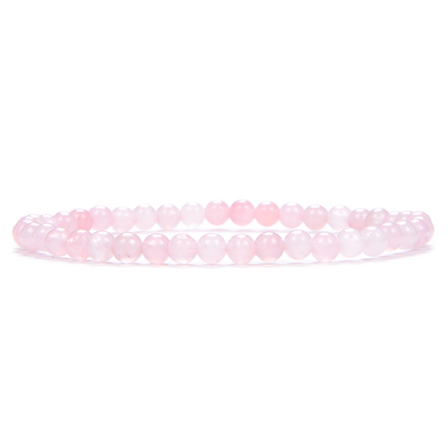 BRACELET 4MM QUARTZ ROSE Qualité EXTRA