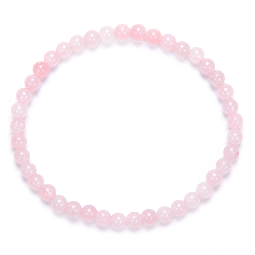 BRACELET 4MM QUARTZ ROSE Qualité EXTRA