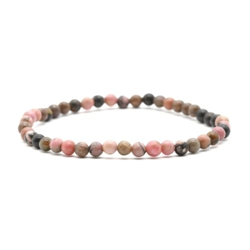 BRACELET 4MM RHODONITE Qualité SUPER EXTRA