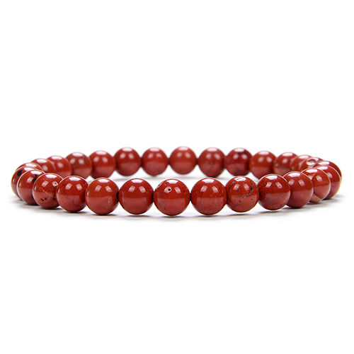 BRACELET 6MM JASPE ROUGE Qualité EXTRA