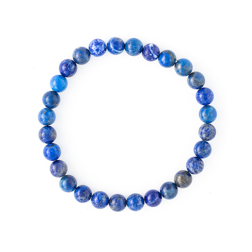 BRACELET 6MM LAPIS LAZULI Qualité EXTRA