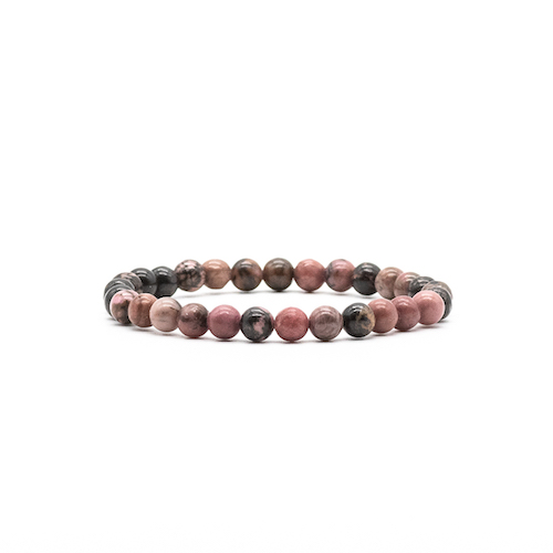 BRACELET 6MM RHODONITE Qualité EXTRA