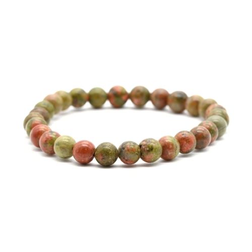 BRACELET 6MM UNAKITE Qualité EXTRA