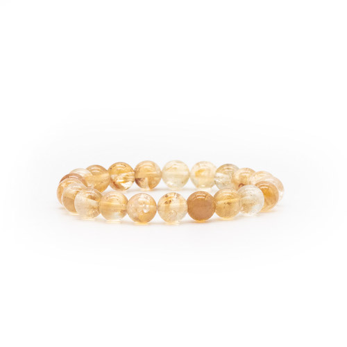 BRACELET 8MM CITRINE NATURELLE Qualité SUPER EXTRA