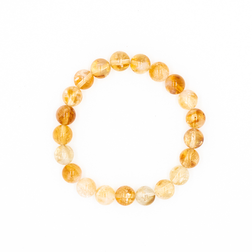 BRACELET 8MM CITRINE NATURELLE Qualité SUPER EXTRA