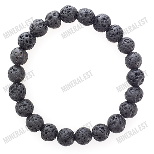 BRACELET 8MM PIERRES DE LAVE Qualité A