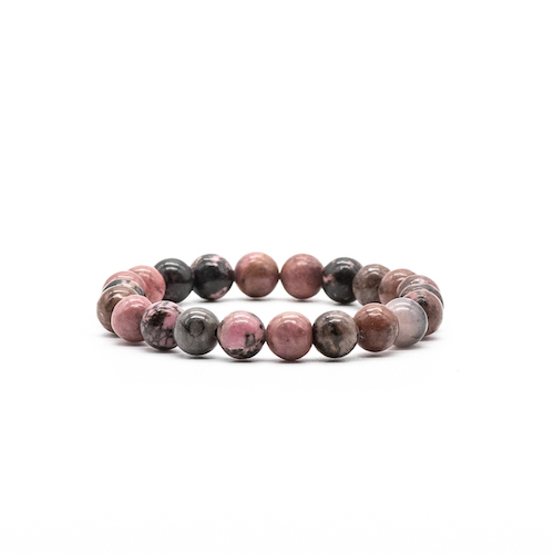 BRACELET 8MM RHODONITE Qualité EXTRA