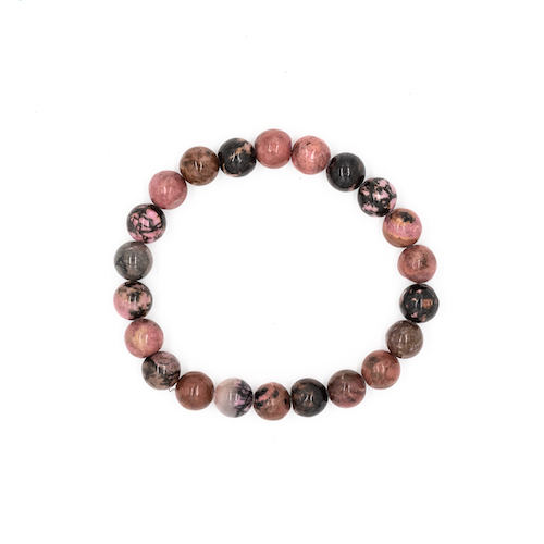 BRACELET 8MM RHODONITE Qualité EXTRA
