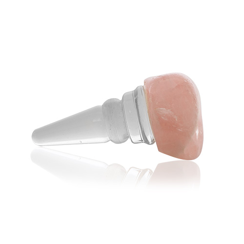 BOUCHON DE BOUTEILLE EN VERRE - QUARTZ ROSE QUALITÉ A
