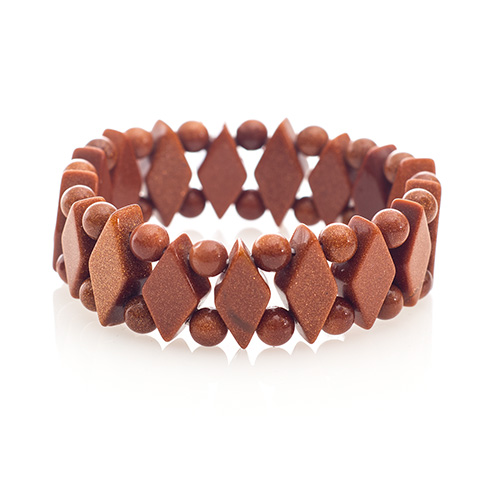 BRACELET TANK PIERRES DE SOLEIL SYNTHÈSE / Sachet de 3 bracelets