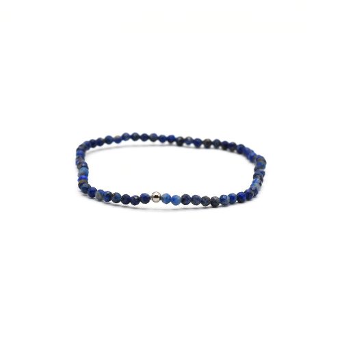 BRACELET <strong>FACETTÉ LAPIS LAZULI</strong> 3 mm QUALITÉ A