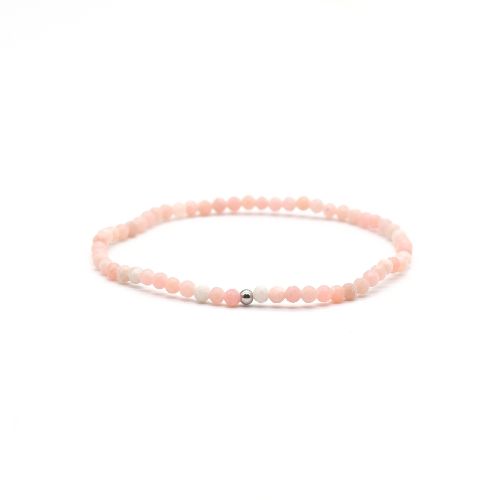 BRACELET <strong>FACETTÉ OPALE ROSE</strong> 3 mm QUALITÉ A