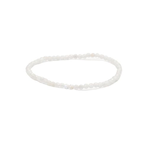 BRACELET FACETTÉ PIERRE DE LUNE VÉRITABLE 3 mm QUALITÉ A