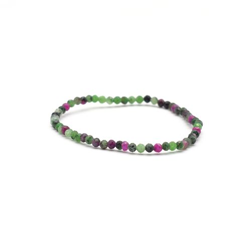 BRACELET <strong>FACETTÉ RUBIS ZOÏSITE</strong> 3 mm QUALITÉ A