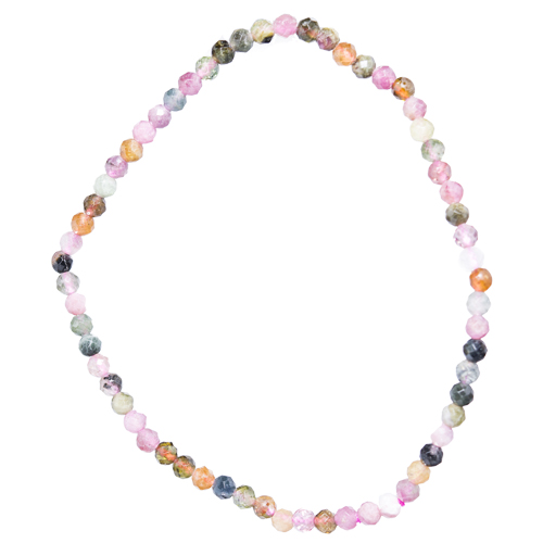 BRACELETS FACETTÉS TOURMALINE 3mm  / Sachet de 5 bracelets