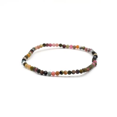 BRACELET FACETTÉ TOURMALINE MÉLANGÉE 3 mm QUALITÉ A