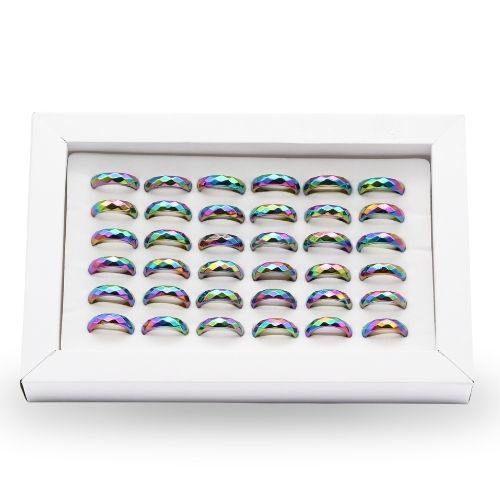 BAGUE JONC AURA FACETTÉ 6MM x 36 pièces