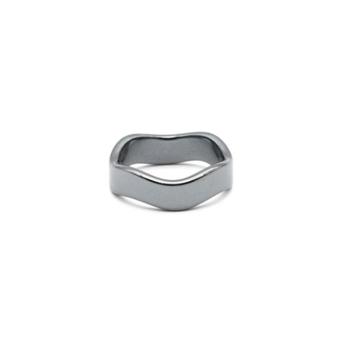 BAGUE JONC HÉMATITE VAGUE 6MM x 36 pièces