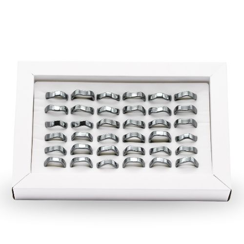 BAGUE JONC HÉMATITE VAGUE 6MM x 36 pièces