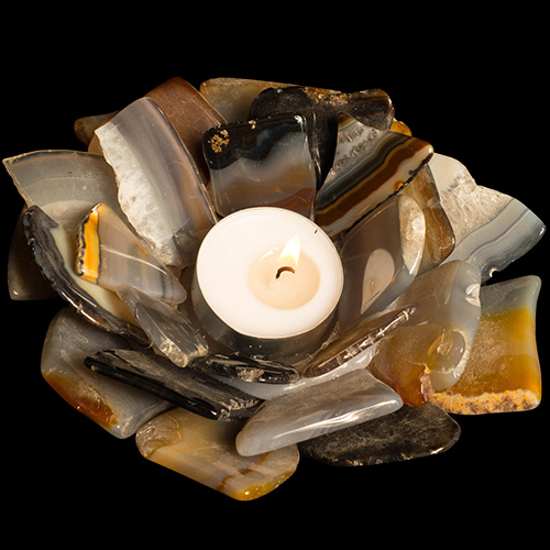 BOUGEOIR AGATE LOTUS