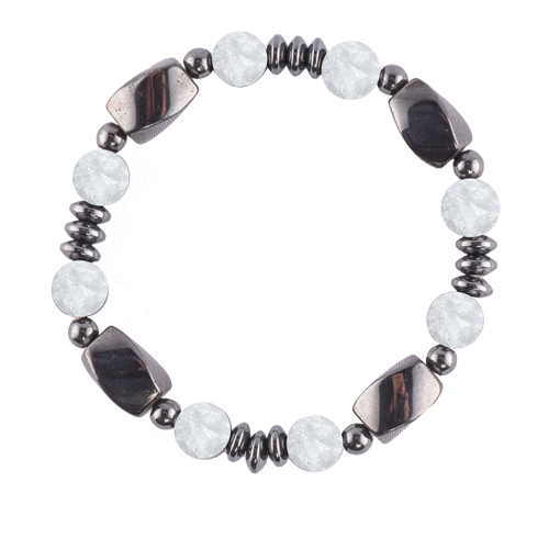 BRACELET MAGNÉTIQUE CRISTAL DE ROCHE (8mm) La pièce QUALITÉ A