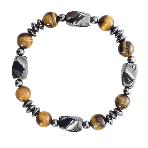 BRACELET MAGNÉTIQUE ŒIL DE TIGRE (8mm) La pièce QUALITÉ A