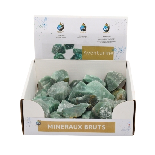 BOITE PRÉSENTOIR AVENTURINE 5à7CM (x25pcs) Qualité A