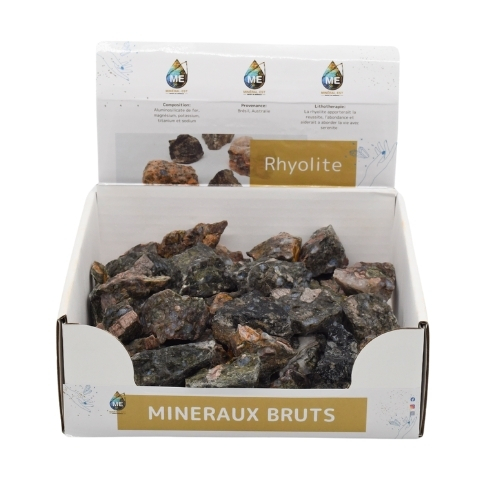 BOITE PRÉSENTOIR RHYOLITE 5à7CM (x25pcs) Qualité A