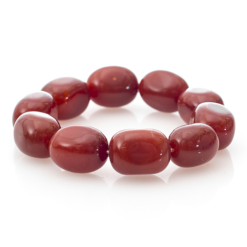 BRACELET PIERRES ROULÉES CORNALINE / Sachet de 3 bracelets