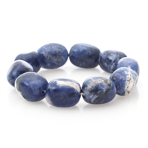 BRACELET PIERRES ROULÉES SODALITE / Sachet de 3 bracelets