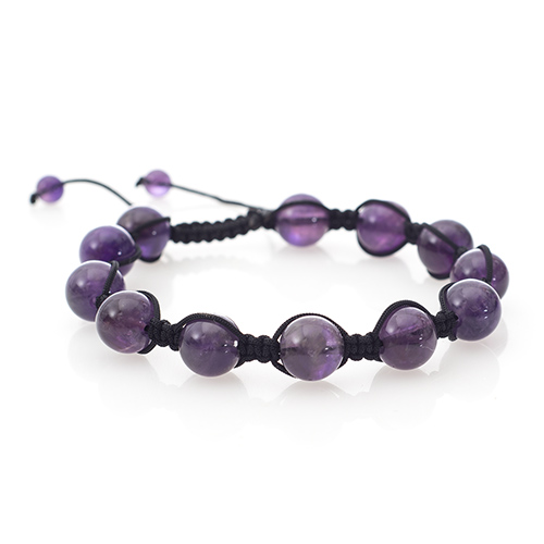 BRACELET SHAMBALLA AMÉTHYSTE /  QUALITÉ A