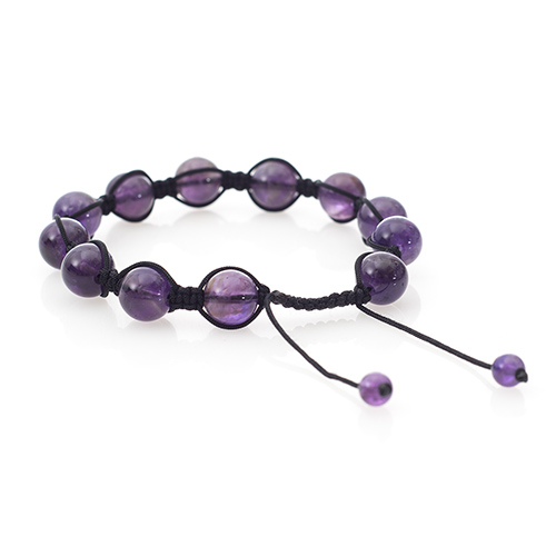 BRACELET SHAMBALLA AMÉTHYSTE / (x3pces) QUALITÉ A