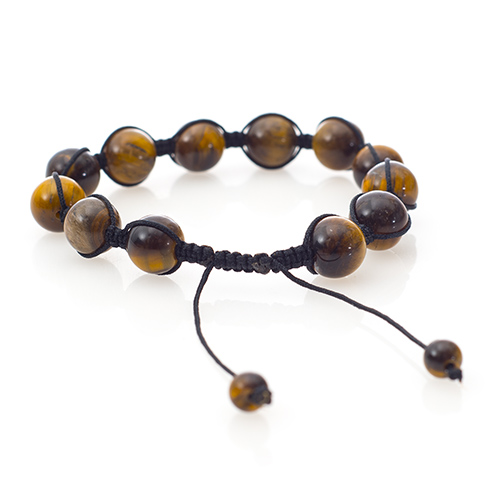 BRACELET SHAMBALLA ŒIL DE TIGRE  /  QUALITÉ A