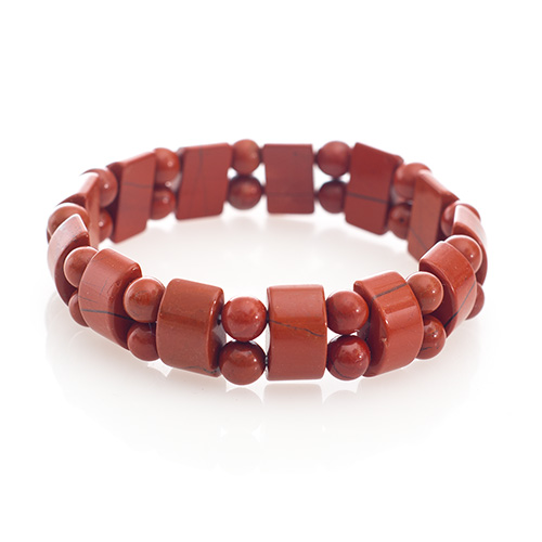 BRACELET TANK JASPE ROUGE / Sachet de 3 bracelets