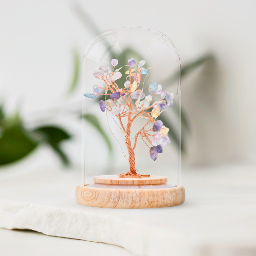 BONSAI LUMINEUX FLUORINE SOUS CLOCHE - QUALITÉ EXTRA