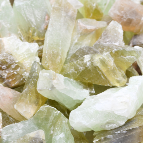 PIERRE BRUTE CALCITE VERTE 2CM A 4CM (LOT 1KG)