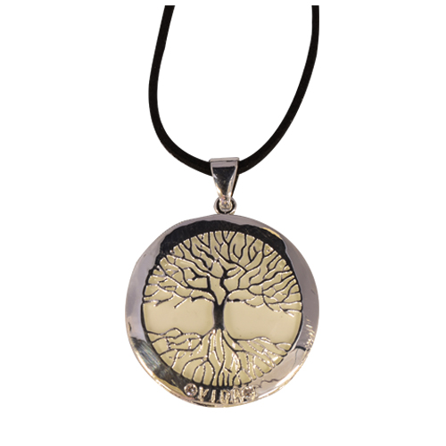 COLLIER ARBRE DE VIE ARGENTÉ NACRE BLANCHE