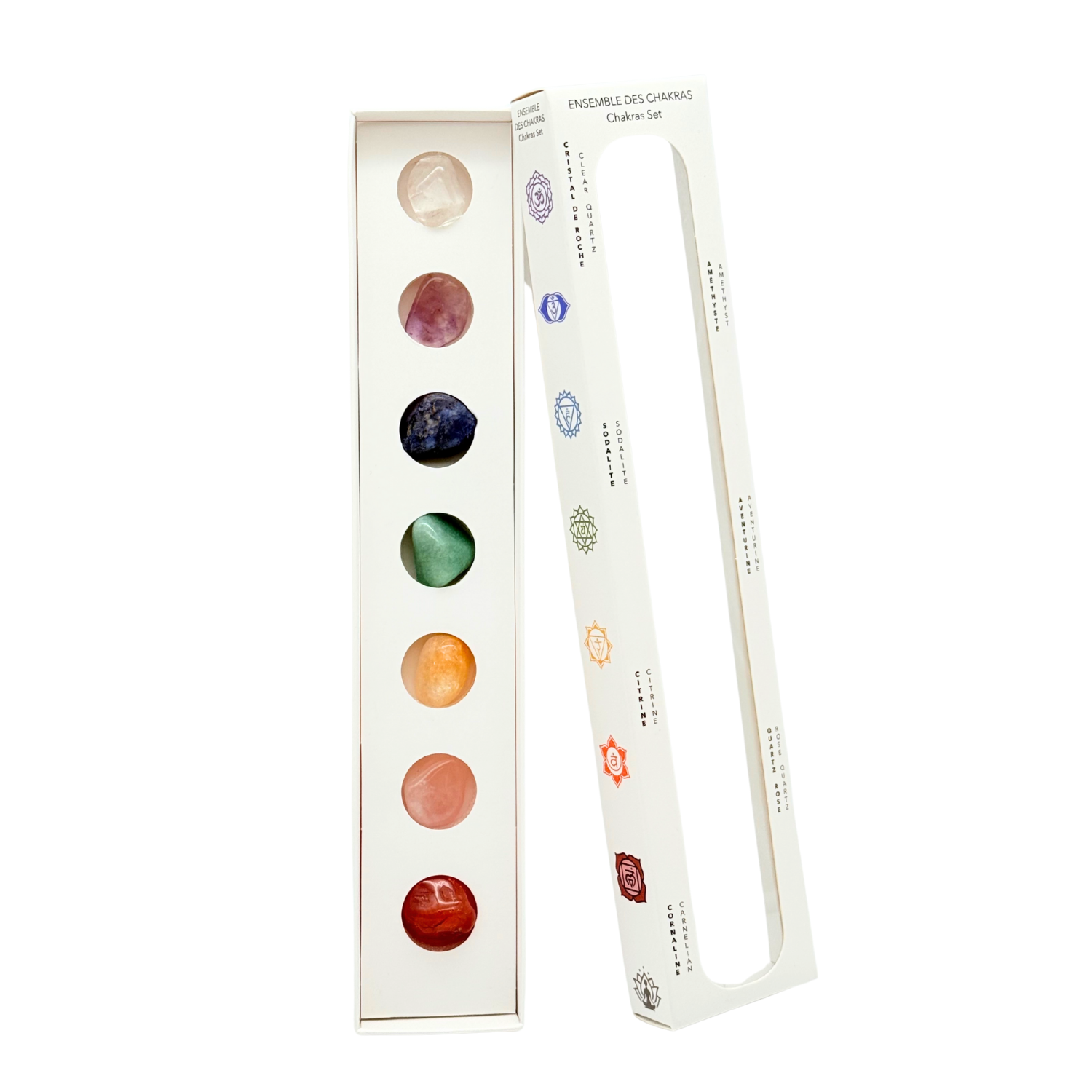 COFFRET PIERRES ROULÉES 7 CHAKRAS