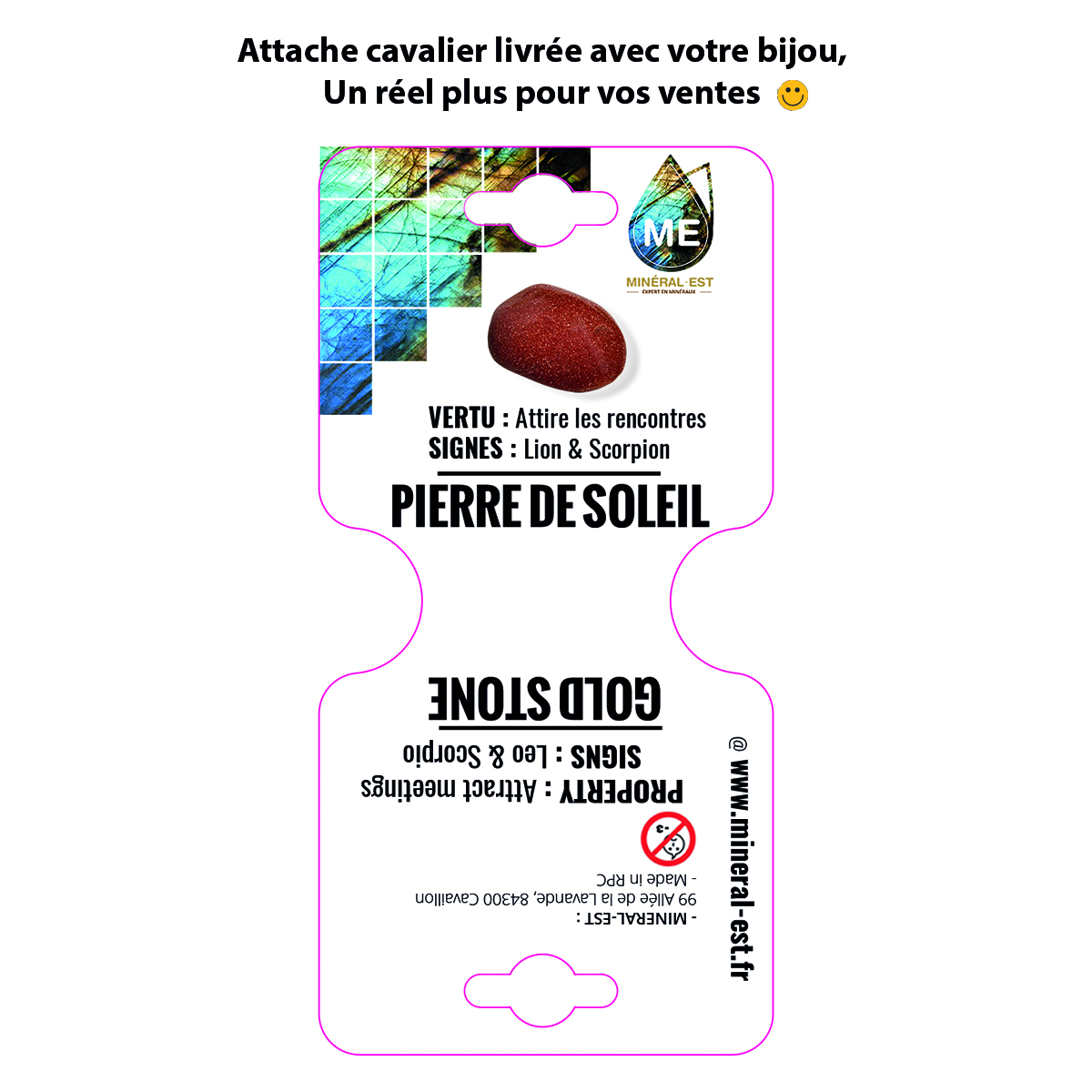 COLLIER BAROQUE EN PIERRE DE SOLEIL DE SYNTHÈSE - QUALITÉ EXTRA