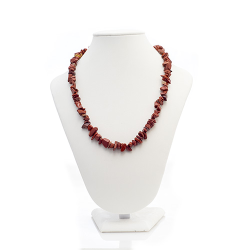 COLLIER BAROQUE EN JASPE ROUGE La pièce - QUALITÉ EXTRA