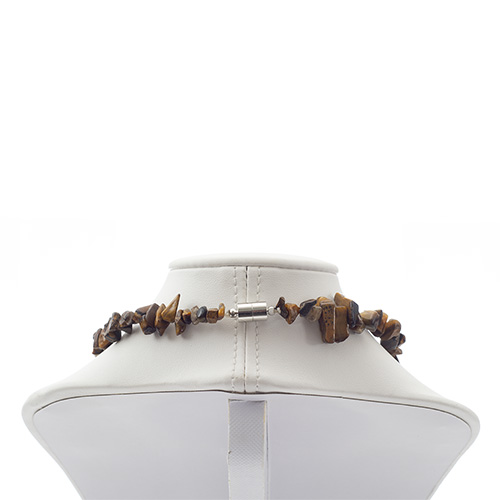 COLLIER BAROQUE EN ŒIL DE TIGRE La pièce - QUALITÉ EXTRA