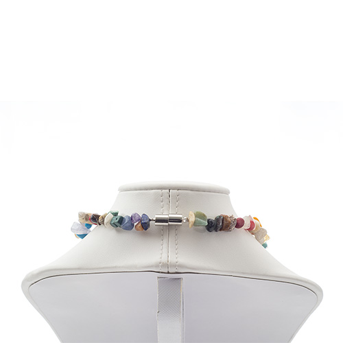 COLLIER BAROQUE EN PIERRES ASSORTIES La pièce - QUALITÉ EXTRA