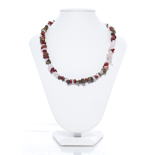 COLLIER BAROQUE EN PIERRES ASSORTIES La pièce - QUALITÉ EXTRA